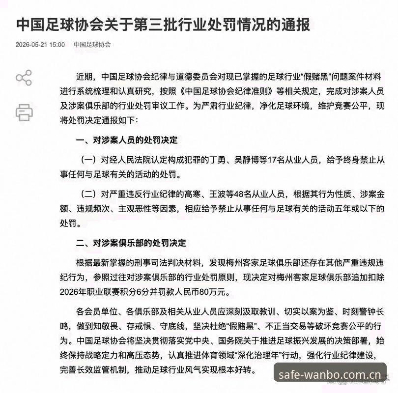 中国足协第三批禁足名单深度解读：足球反腐风暴背后的行业反思